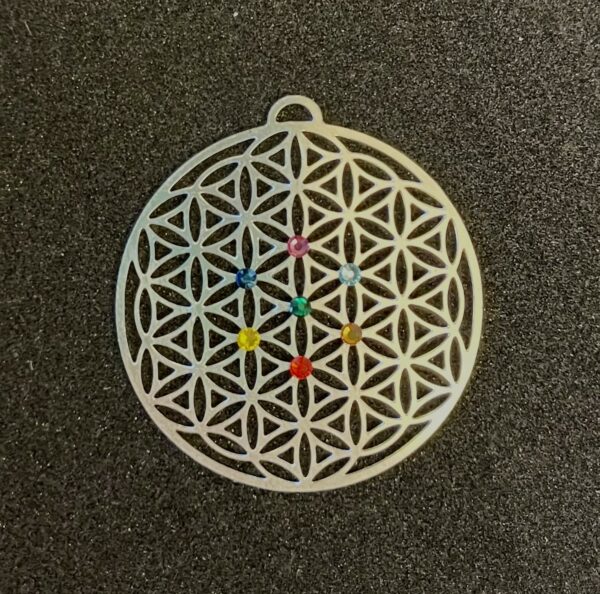 Amulett "Chakra-Kreis" versilbert 2,5cm